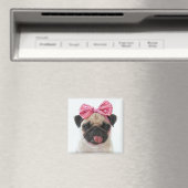 Pug met roze romp magneet (Insitu (Vaatwasser))