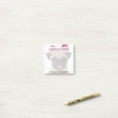 Pug met roze romp post-it® notes (Op bureau)