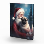 Pug met Sinterklaas Feestelijke Kerstmis Fotoblokken (Rechts)