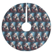 Pug met Sinterklaas Feestelijke Kerstmis Kerstboom Rok (Voorkant)