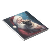 Pug met Sinterklaas Feestelijke Kerstmis Notitieblok (Schuin)