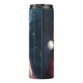 Pug met Sinterklaas Feestelijke Kerstmis Thermosbeker (Achterkant)