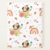 Pug met speciale regenboogplank planner (Achterkant)