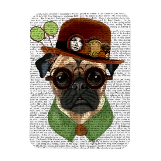 Pug met Steampunk Bowler Pet Magneet (Verticaal)