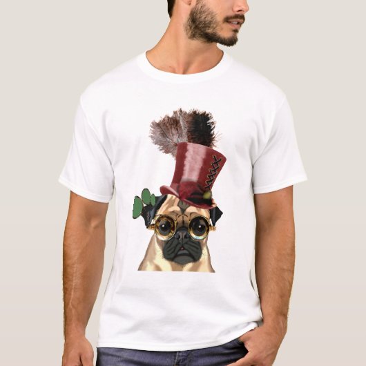 Pug met Steampunk Style Top Hat (Voorkant)