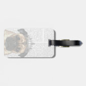 Pug met Tiara Bagagelabel (Achterkant horizontaal)