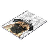 Pug met Tiara Notitieboek (Linkerzijde)