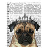 Pug met Tiara Notitieboek (Voorkant)