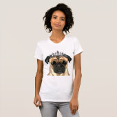Pug met Tiara T-shirt (Voorkant volledig)