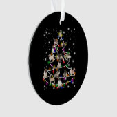 pug met vrienden blij kerstseizoen ornament (voorkant)