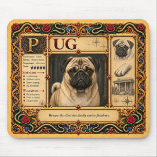 Pug, middeleeuwse bestiariumkunst muismat