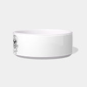 Pug Minimalist Line Art personalized bowl Voerbakje (Rechts)