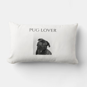 Pug minnaar Lumbar kussen. Kussen
