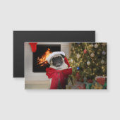 Pug Misha Wachten op kerstochtend (Voorkant / Achterkant)