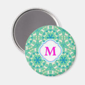 Pug Modern Patroon / Mopsmuster Magneet (Voorkant / Achterkant)