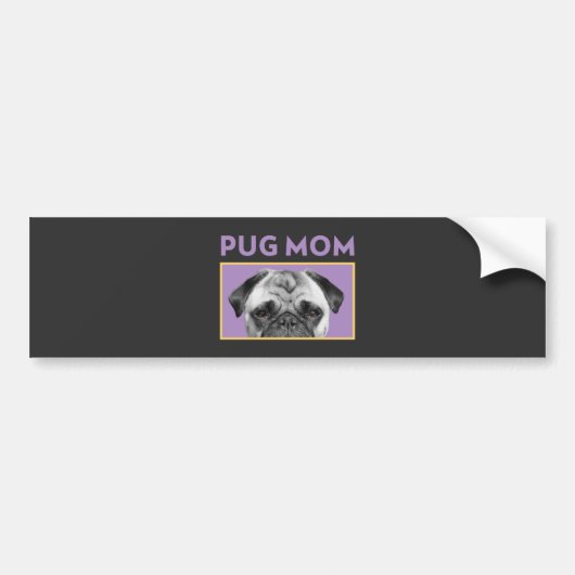 Pug Moeder Bumpersticker (Voorkant)