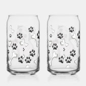 Pug Moeder – Hond Liefhebber met Harten & Botten Blikvorm Glas (Rechts)