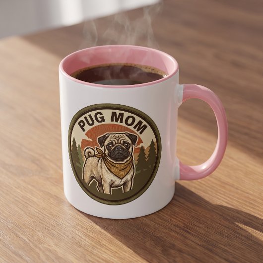 Pug Moeder Koffiemok | Pug Hond Moeder Cadeau Mok