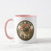 Pug Moeder Koffiemok | Pug Hond Moeder Cadeau Mok (Links)