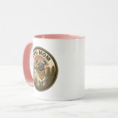 Pug Moeder Koffiemok | Pug Hond Moeder Cadeau Mok (Voorkant links)