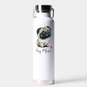 Pug Moeder Koper Vacuüm Waterfles (Voorkant)