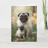 Pug Moeder Moederdag Liefde Kaart (Voorkant)