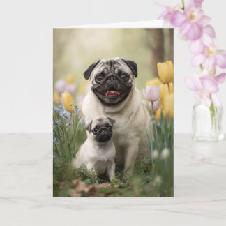 Pug Moeder Moederdag Liefde Kaart