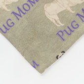 Pug Moeder Patroon Aarde Achtergrond Fleece Deken (Hoek)