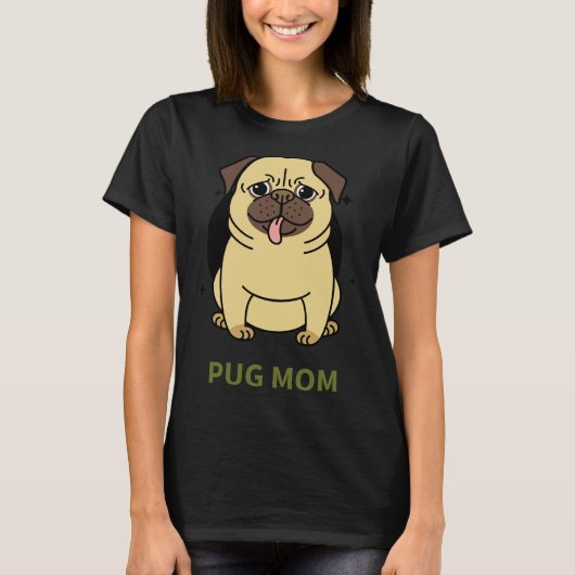 Pug moeder Premium Schep 151 T-shirt (Voorkant)