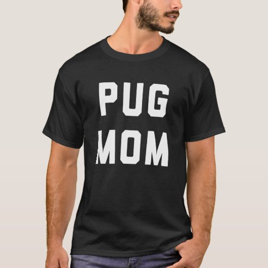 Pug Moeder Retro Design T-shirt (Voorkant)