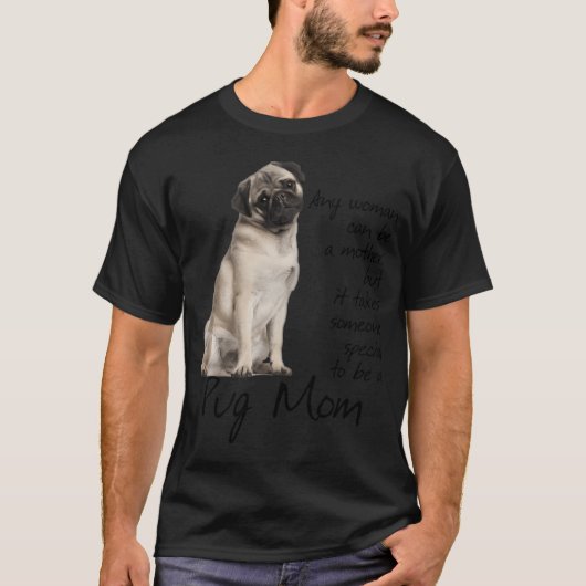 Pug Moeder T-shirt (Voorkant)