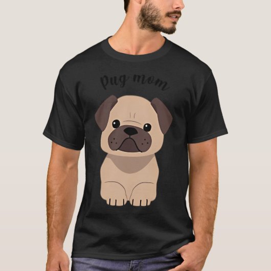 Pug Moeder T-shirt (Voorkant)