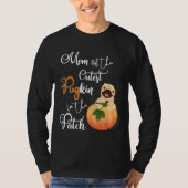 Pug Moeder van de Schattigee PuGkin in de Patch On T-shirt (Voorkant)