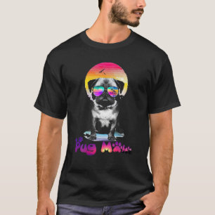 Pug Moeder Zonnebril Moederdag Grappige Pug Moeder T-shirt