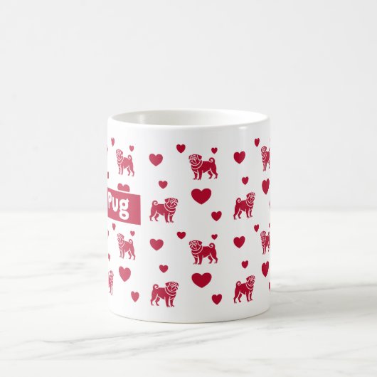 Pug Mok met rode harten (Center)