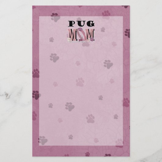 Pug MOM Briefpapier (Voorkant)