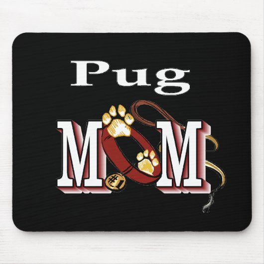 Pug MOM Cadeaus Muismat (Voorkant)