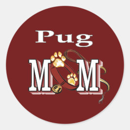 Pug MOM-cadeaus Ronde Sticker