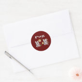 Pug MOM-cadeaus Ronde Sticker (Envelop)