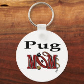 Pug MOM-cadeaus Sleutelhanger (Voorkant)