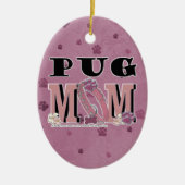 Pug MOM Keramisch Ornament (Voorkant)