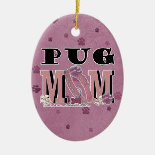 Pug MOM Keramisch Ornament