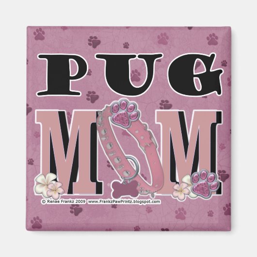 Pug MOM Magneet (Voorkant)