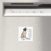 Pug Mom Magnet (Insitu (Vaatwasser))