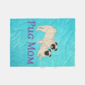 Pug Mom Twee Fawn Pugs Hondenliefhebber Fleece Deken (Voorkant (Horizontaal))