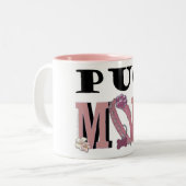 Pug MOM Tweekleurige Koffiemok (Voorkant links)