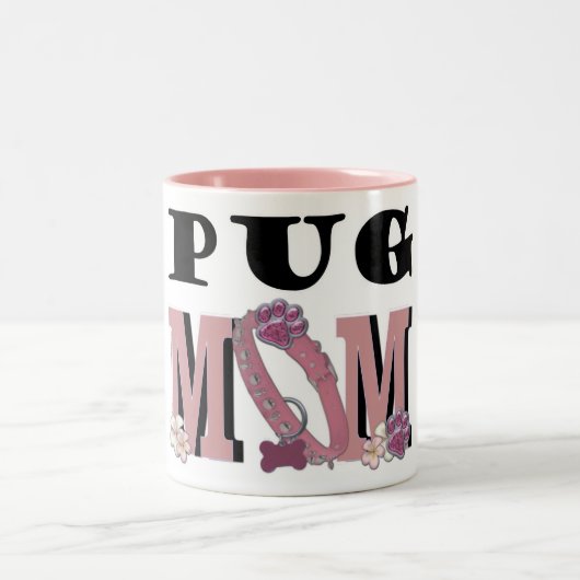 Pug MOM Tweekleurige Koffiemok (Center)