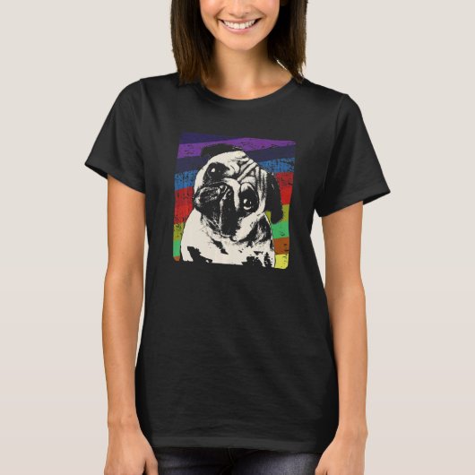 Pug Mops Carlin Hondenras 10 T-shirt (Voorkant)