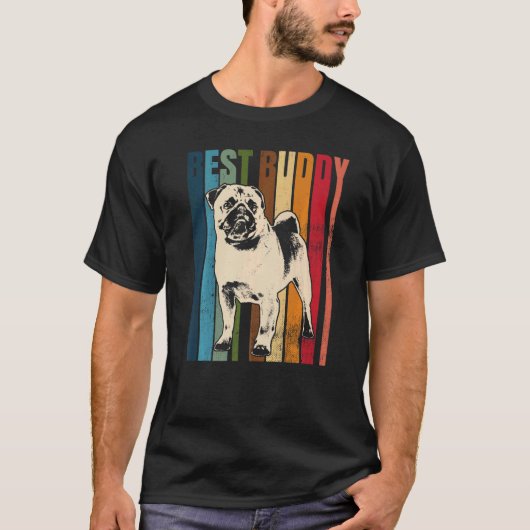 Pug Mops Carlin Hondenras 2 T-shirt (Voorkant)