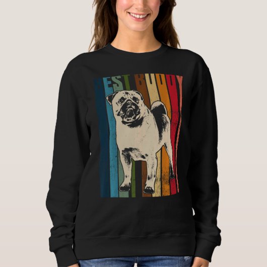 Pug Mops Carlin Hondenras 2 Trui (Voorkant)